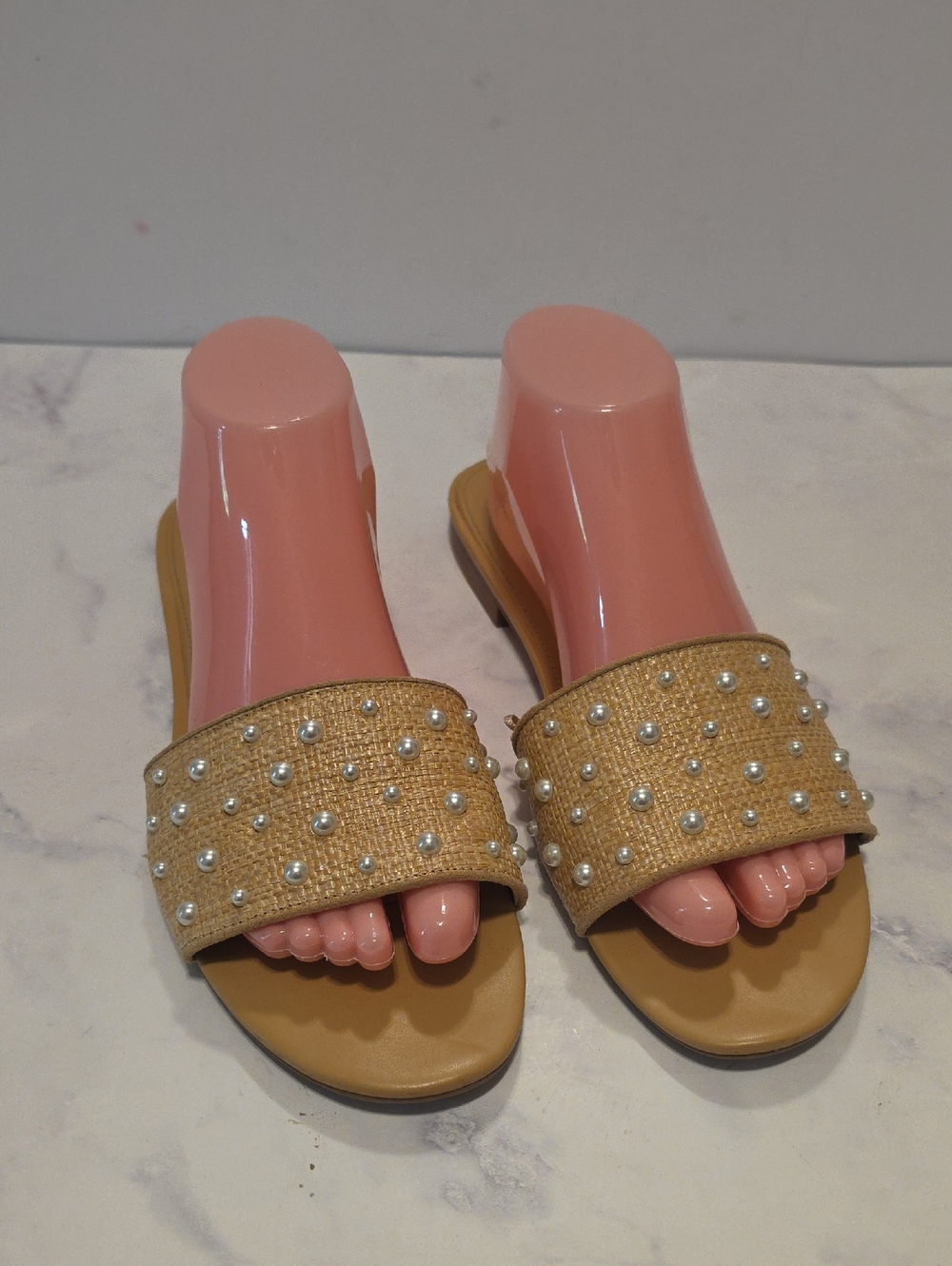 J. Crew Beaded Straw Slide Sandals for Women